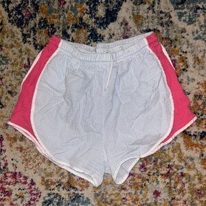 Lauren James Light Blue and Pink Athletic Shorts